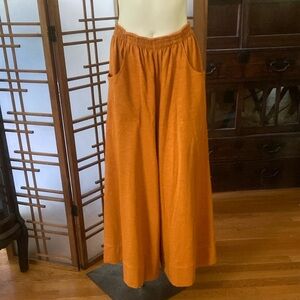 Wide leg cotton pants